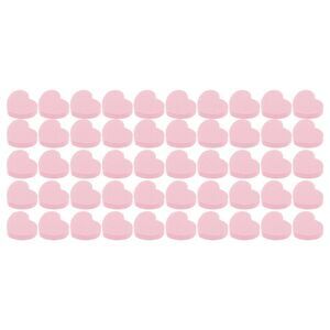 Mini Block Love Shape Nail Buffers for DIY Pink 50 Pcs